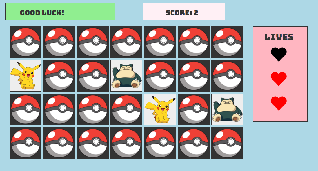 GitHub Klien1 Pokemon Matching Game First Javascript Project 