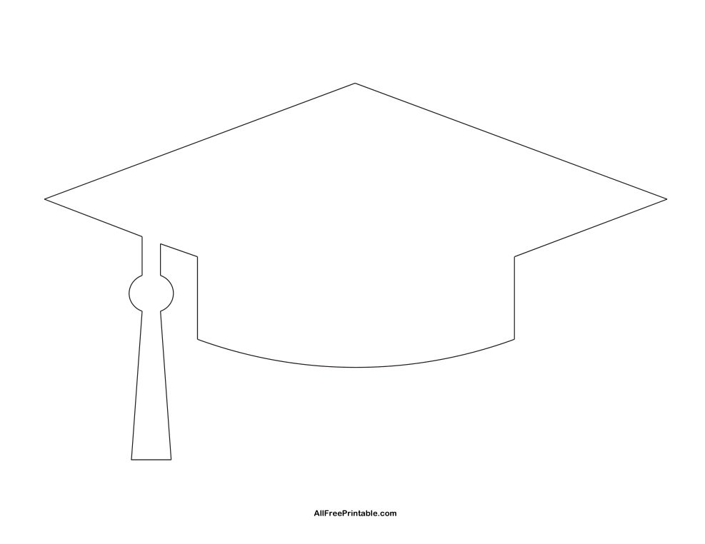 Graduation Cap Outline Template Free Printable