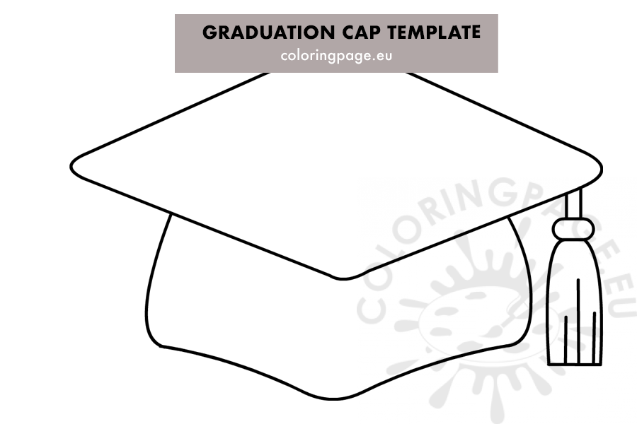 Graduation Cap Printable Pattern Coloring Page