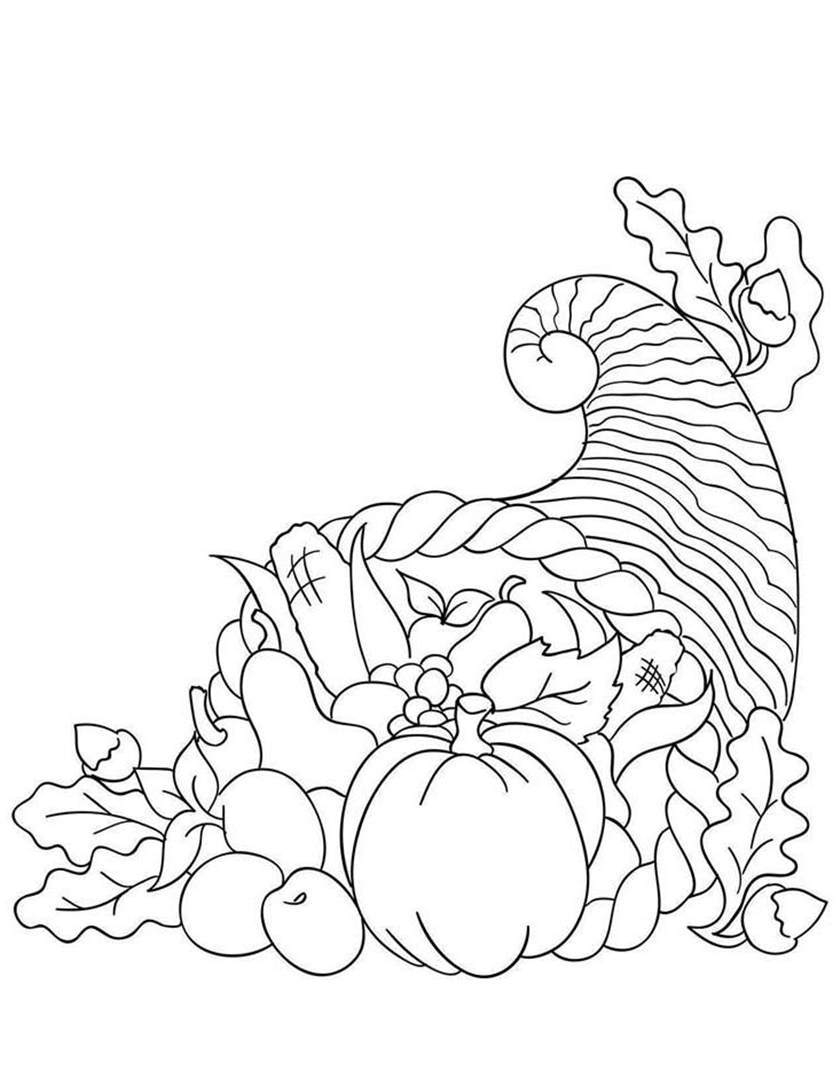Great Cornucopia Coloring Pages Free Printable Coloring Pages