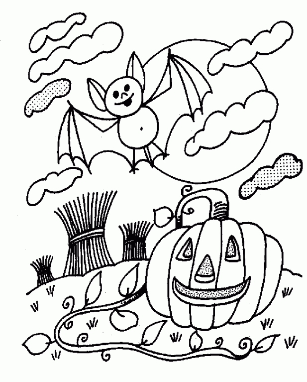 Halloween Bat Coloring Page