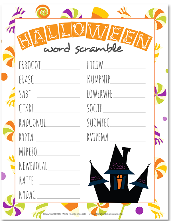 Halloween Scramble Words Answers 2022 Get Halloween 2022 Update