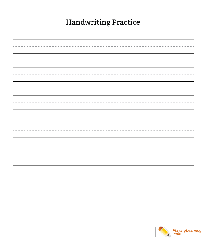 Handwriting Practice For Kindergarten Kindergarten