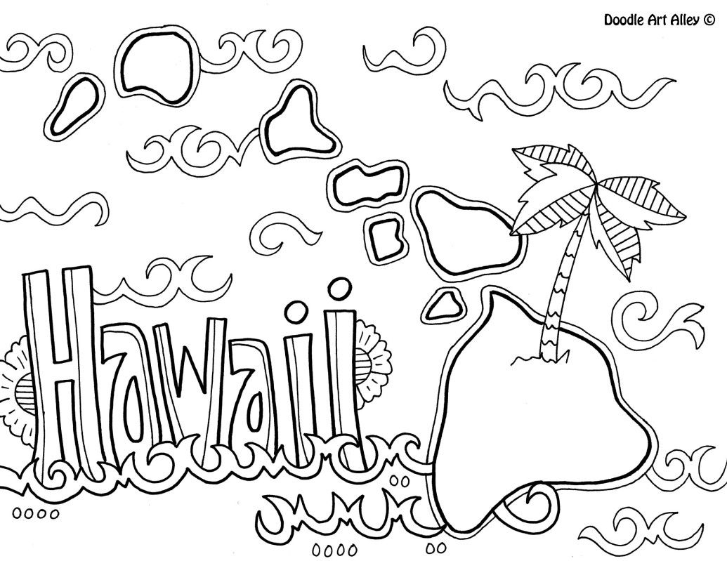 Hawaii Coloring Pages At GetDrawings Free Download