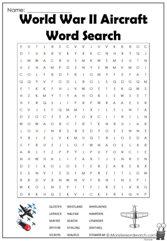History Monster Word Search