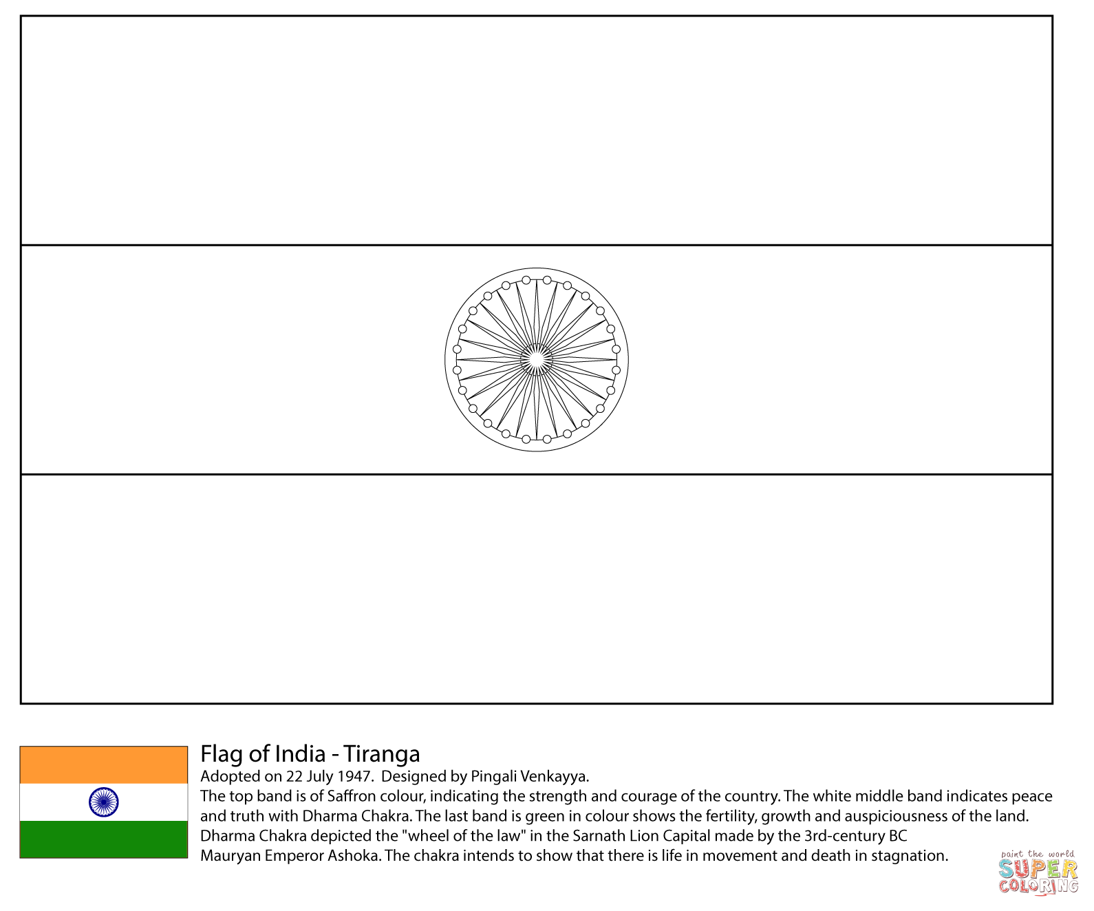 India Flag Printable Free Printable