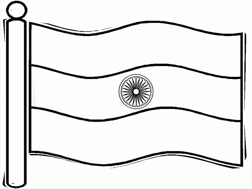 Indian Flag Coloring Pages Coloring Home