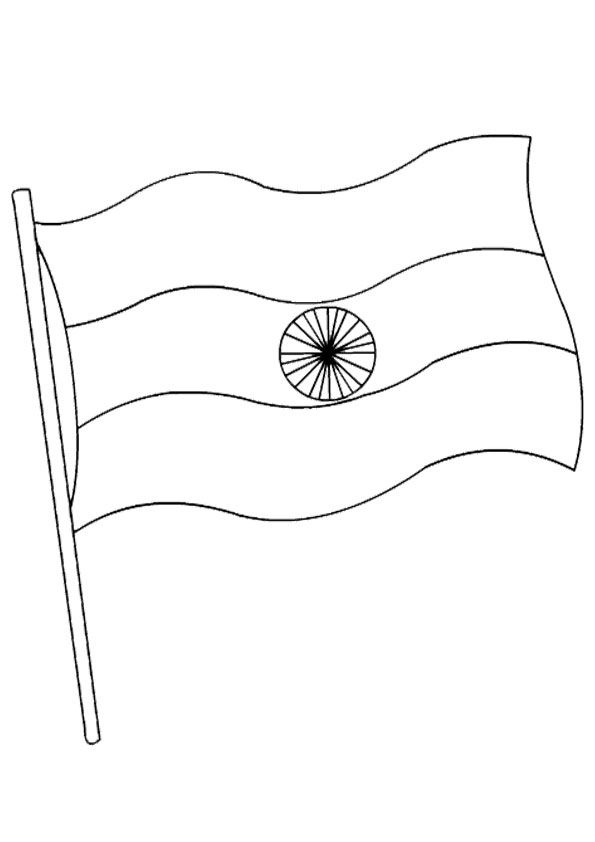 Indian Flag Printable Coloring Pages Flag Of India Coloring Page