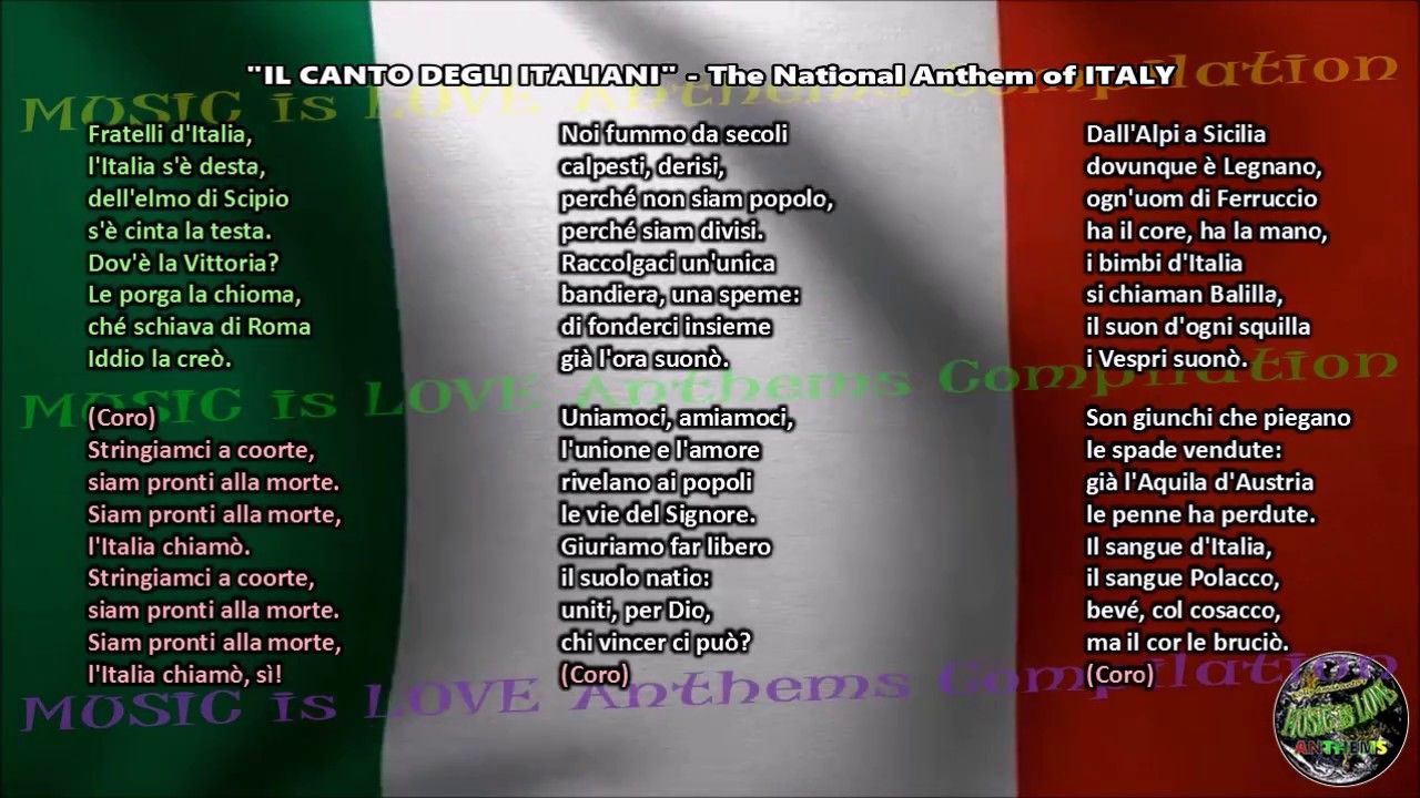 Italian National Anthem Lyrics
