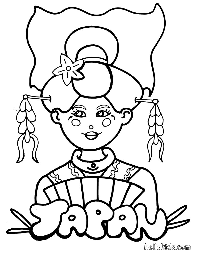 Japan Coloring Pages Hellokids