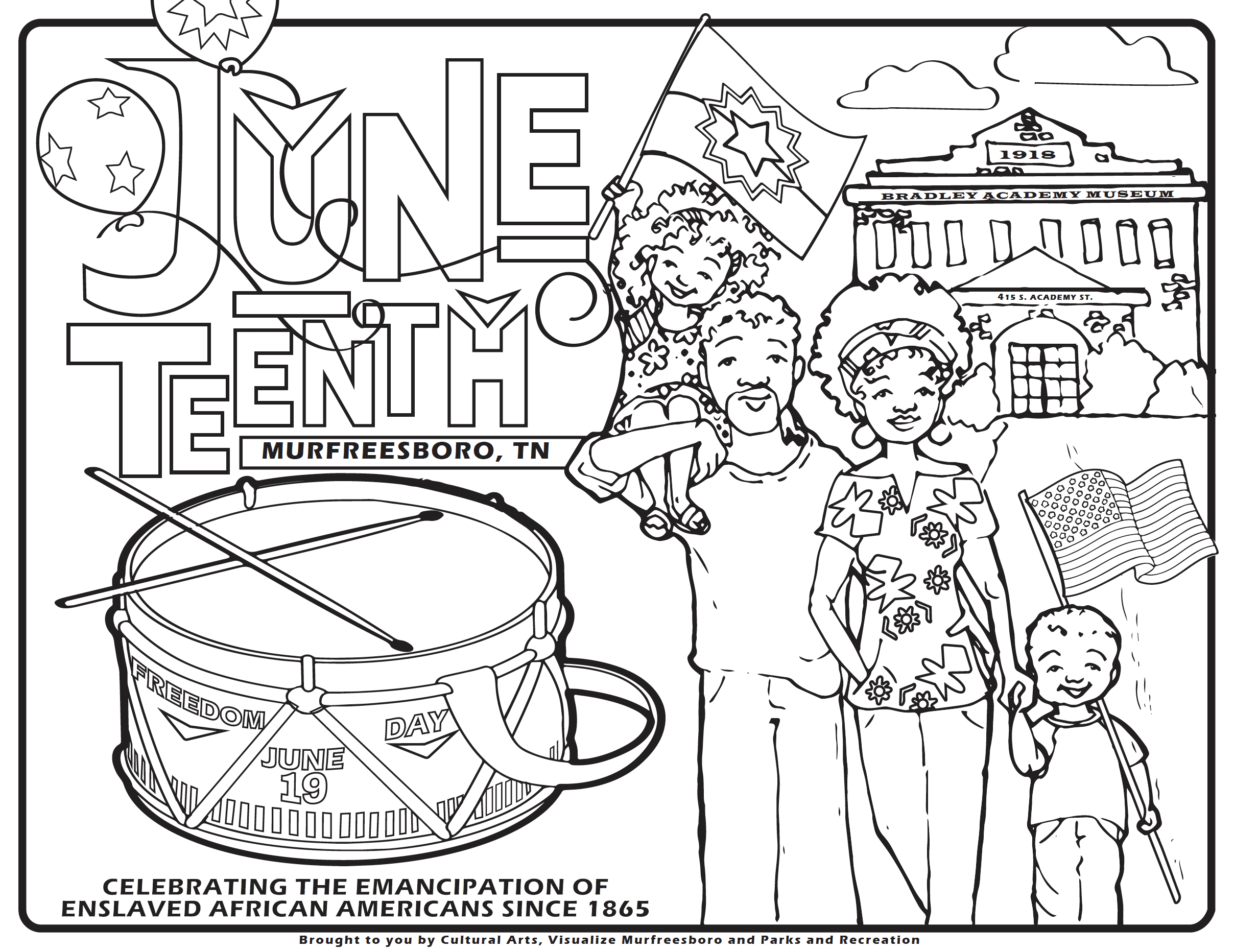 Juneteenth Color Page Final Coloring Home