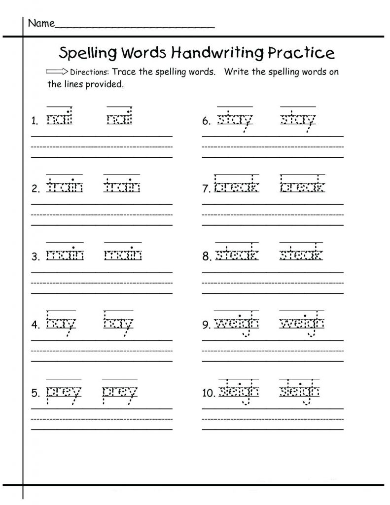 Kindergarten Handwriting Worksheets Best Coloring Pages For Kids