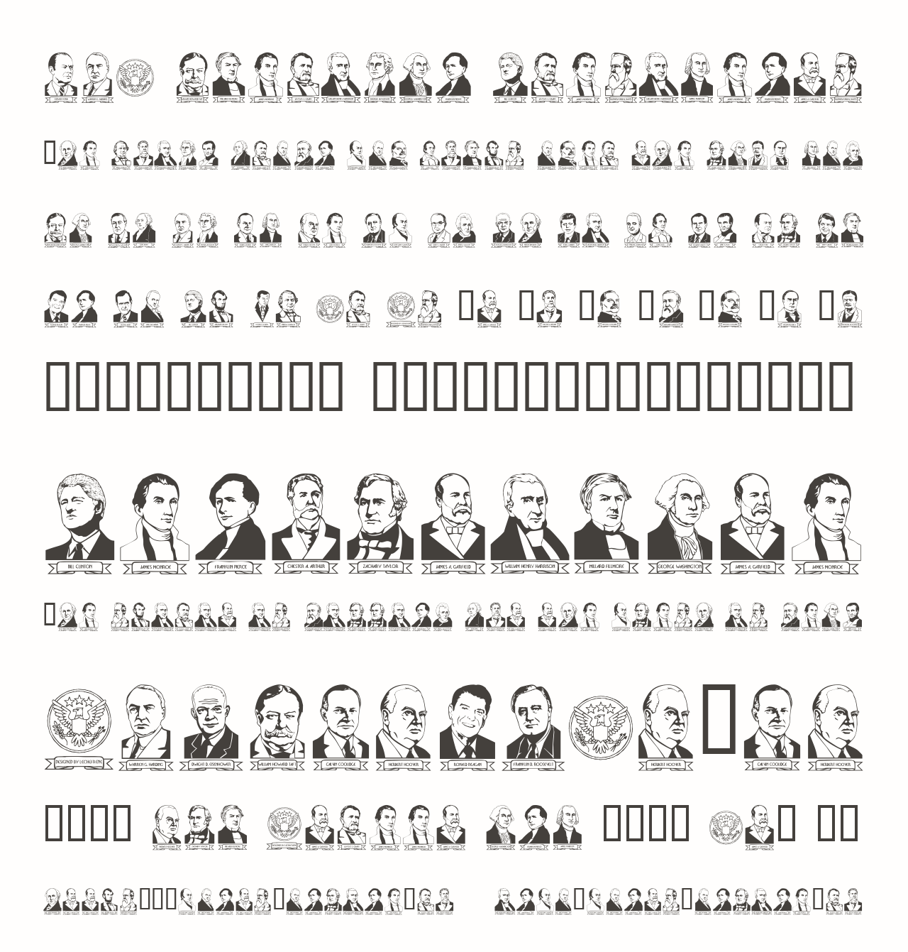 LCR American Presidents Font