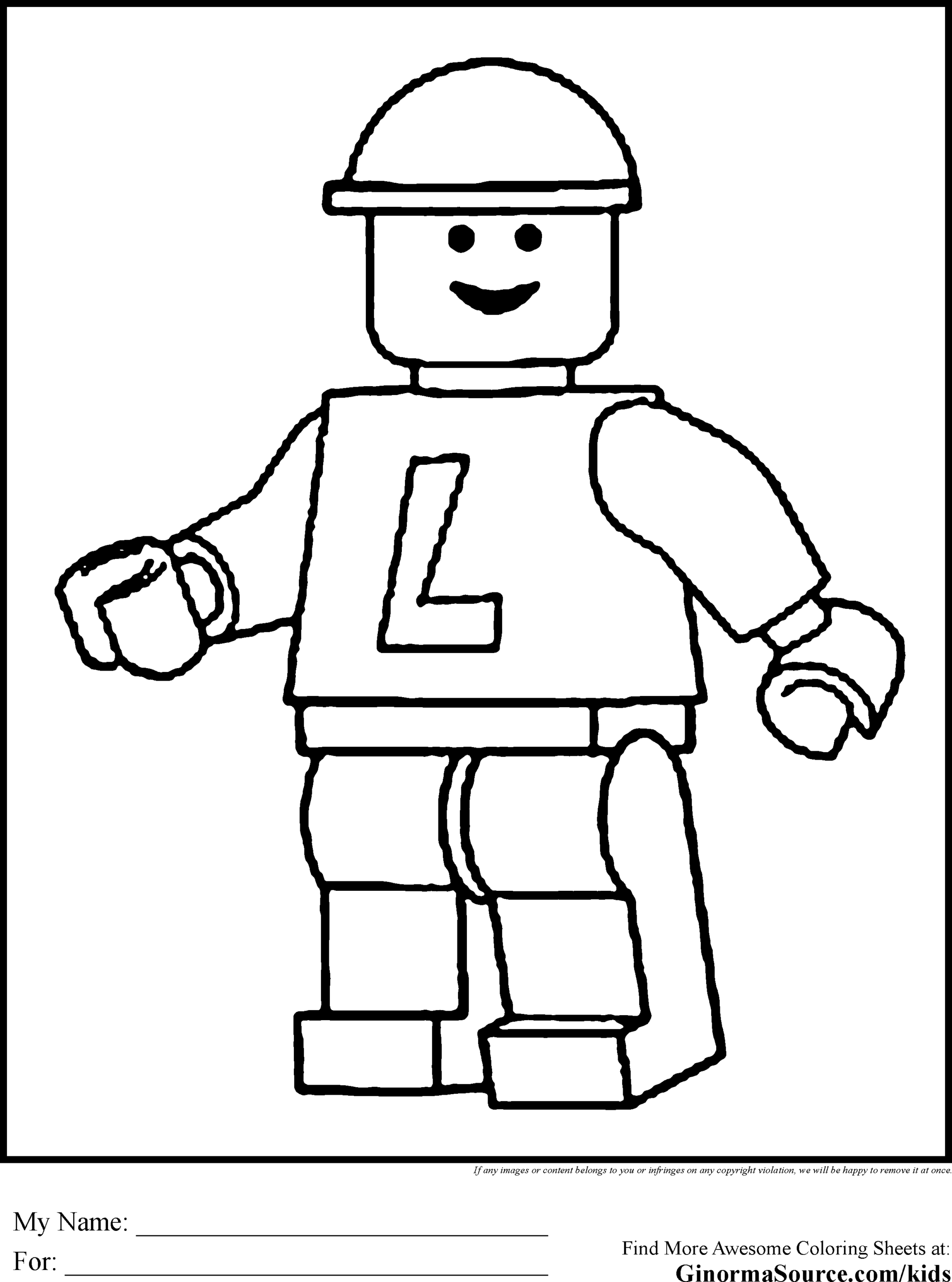 Lego Block Coloring Pages Coloring Home