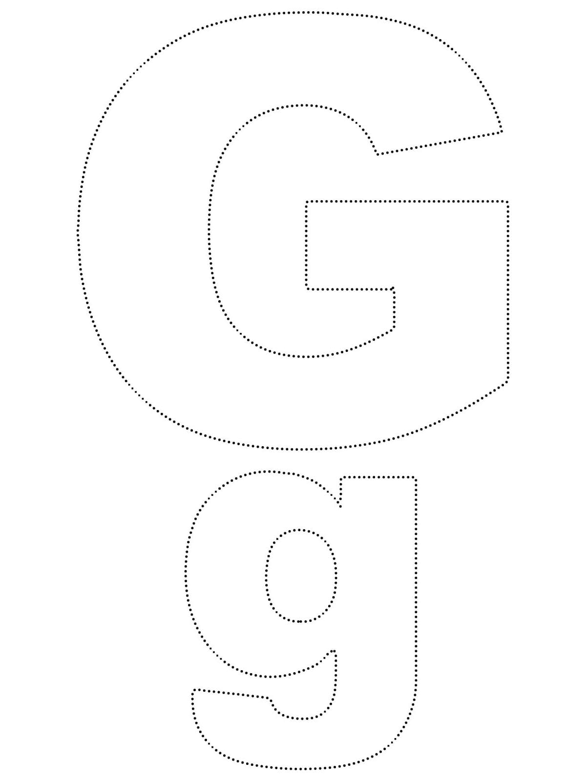 Letter G Tracing Coloring Page Download Print Or Color Online For Free
