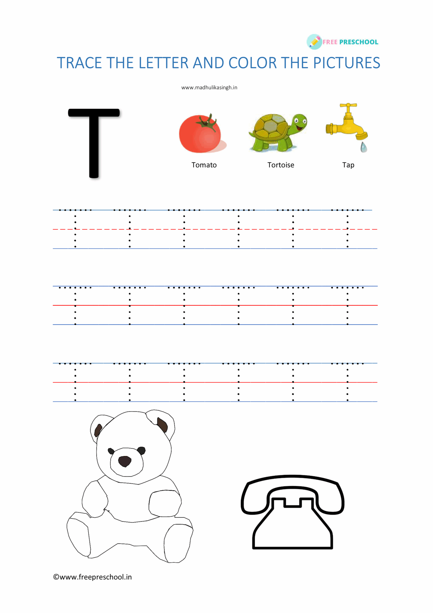 Letter T Traceable Worksheets Paringin st2