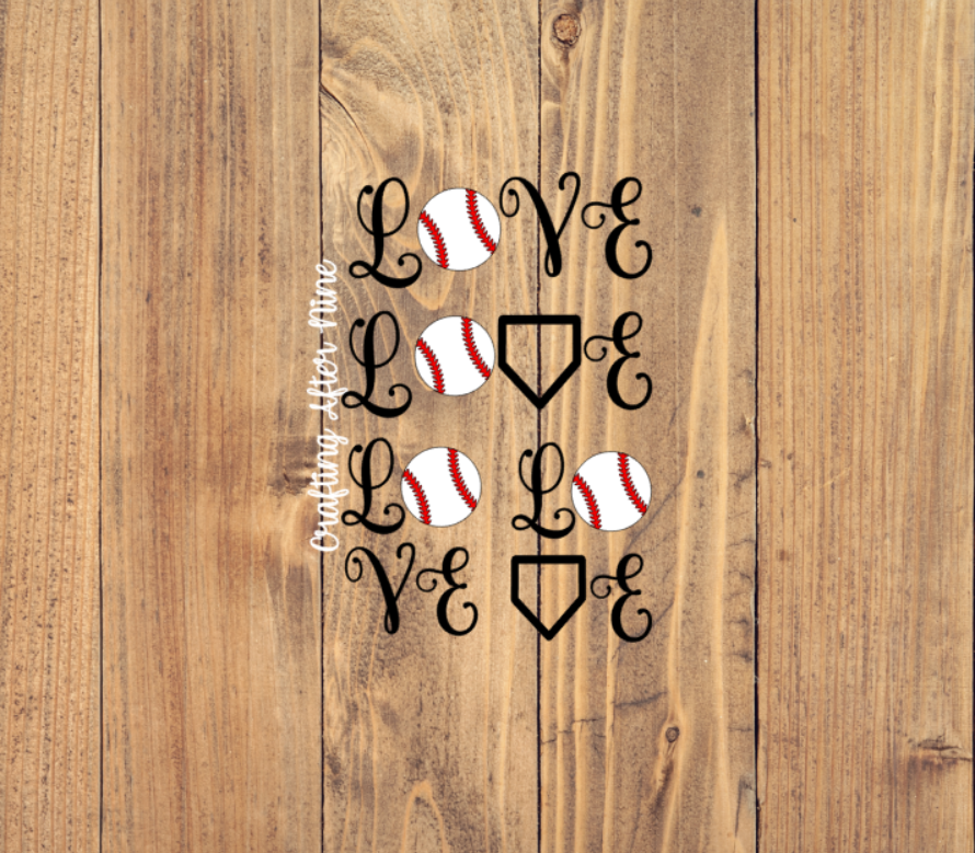 Love Baseball Cursive By Crafting After Nine TheHungryJPEG