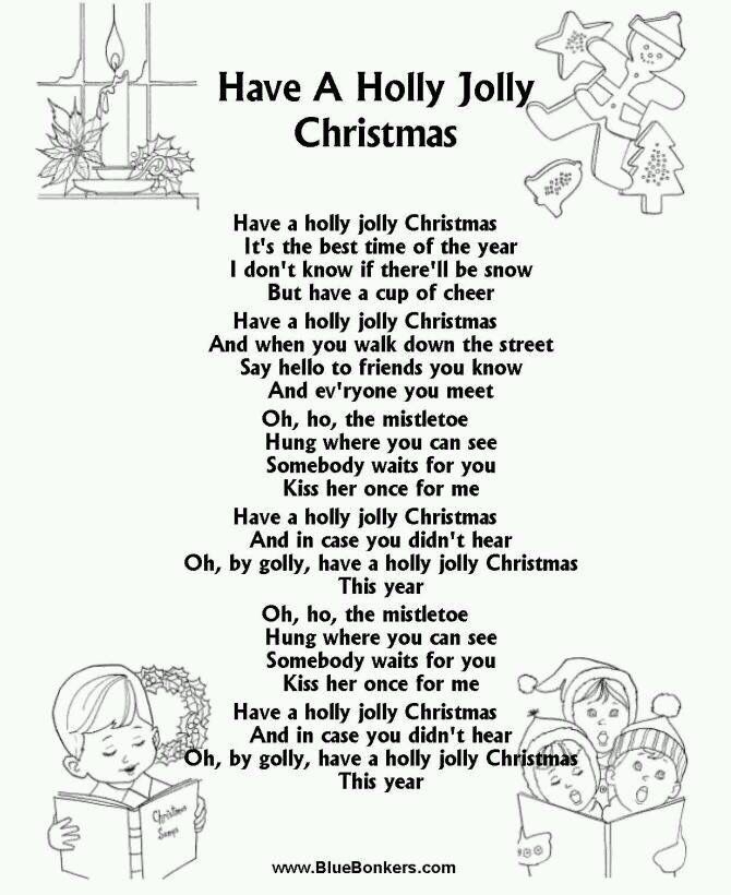 Lyrics Christmas Songs Printable Printable Word Searches