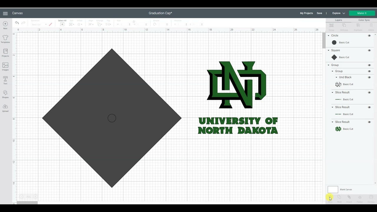 Making A Graduation Cap Template In Cricut Design E You