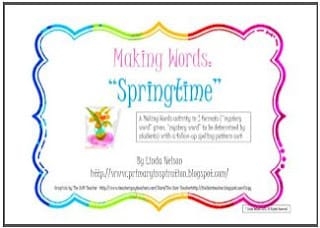 Making Words In The Springtime Classroom Freebies