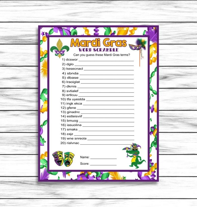 Mardi Gras Party Games Mardi Gras Party Trivia Mardi Gras