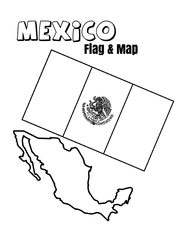 Mexican Flag Coloring Pages Printable Coloring Pages