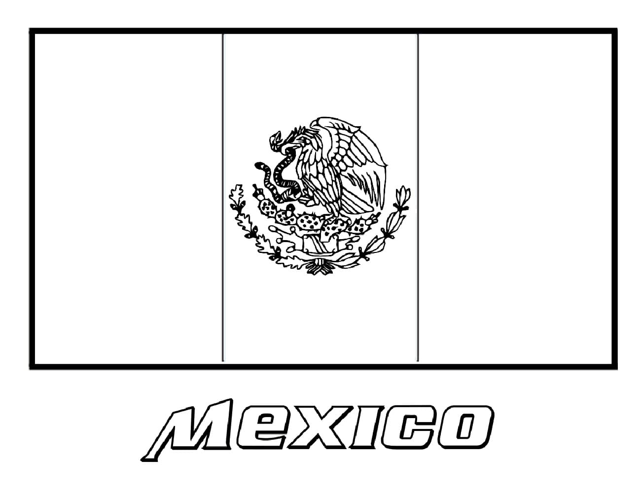 Mexico Flag Coloring Page Download Print Or Color Online For Free