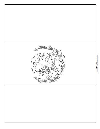 Mexico Flag Coloring Page Free Printable
