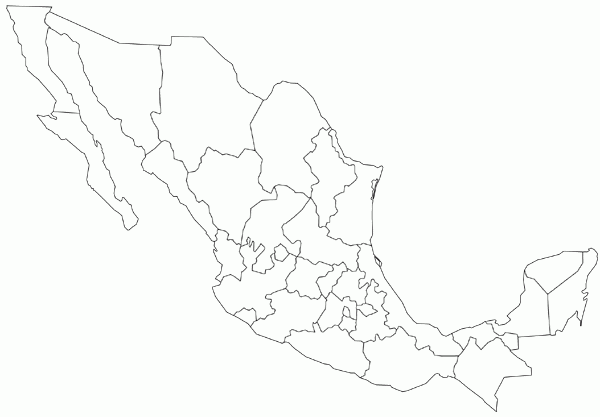 Mexico Outline Map Destination Mexico Lineupping Lineupping