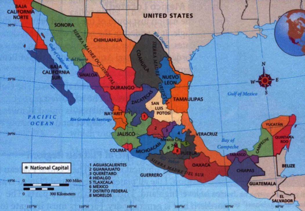 Mexico States Mapsof