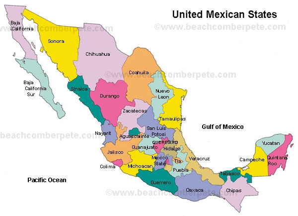 Mexico States Mexico Beachcomber Pete Travel Adventures