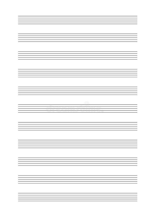 Music Note Stave A4 Sheet Stock Vector Illustration Of Note 62088446