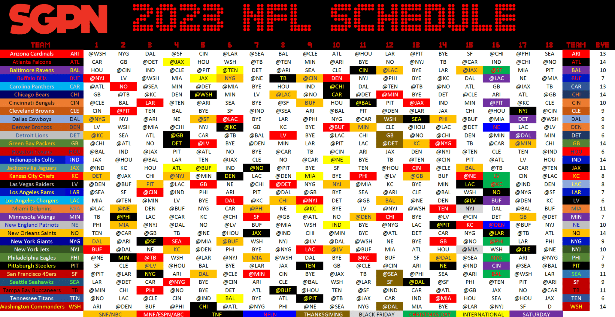 Nfl 2025 Schedule Printable Hana Llevi