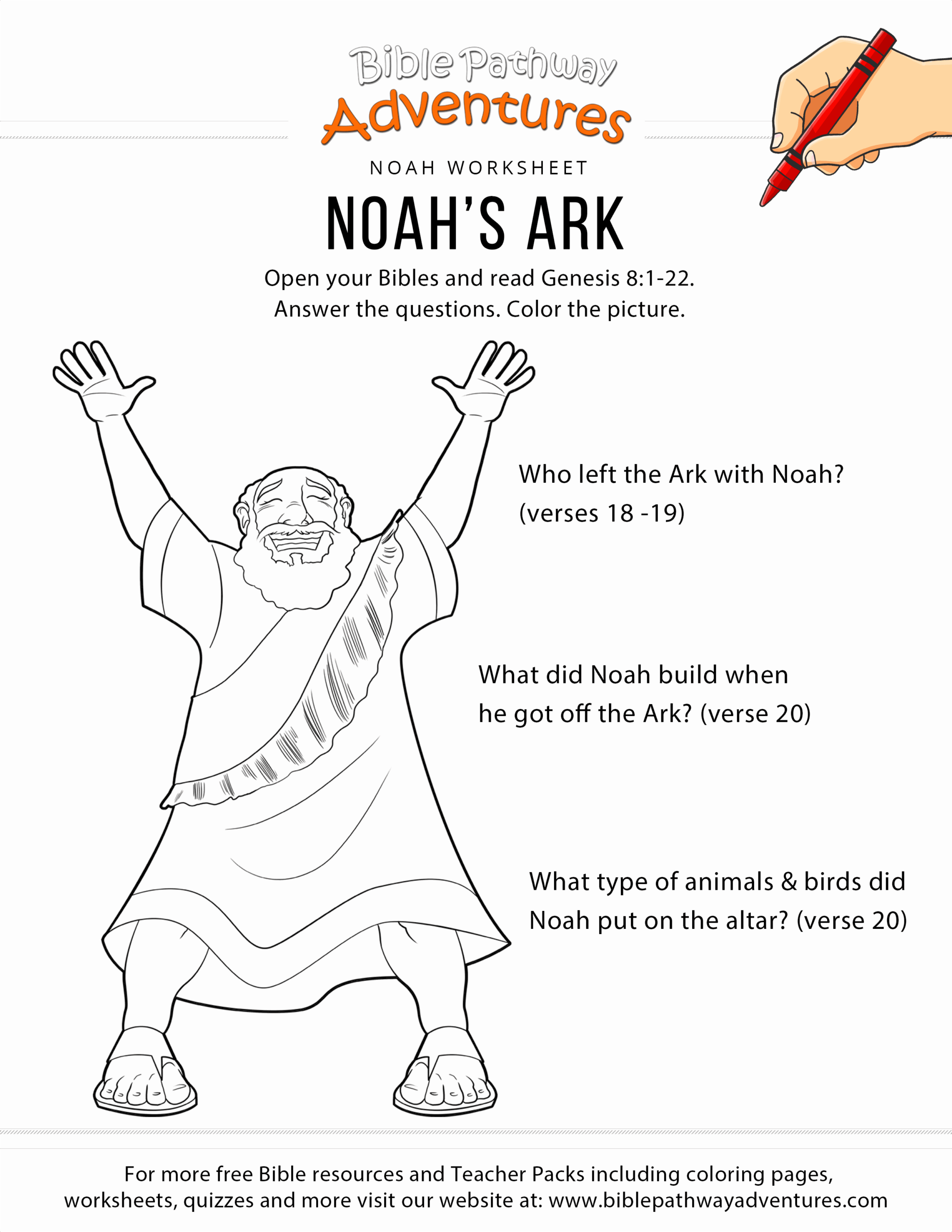 Noah 39 s Ark Activity Sheets For Kids