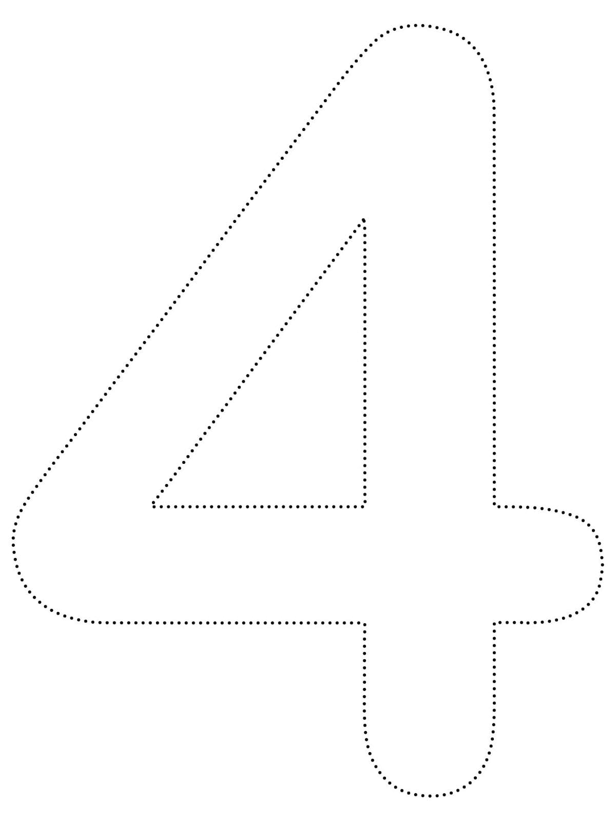 Number 4 Tracing Worksheet Coloring Page Download Print Or Color 