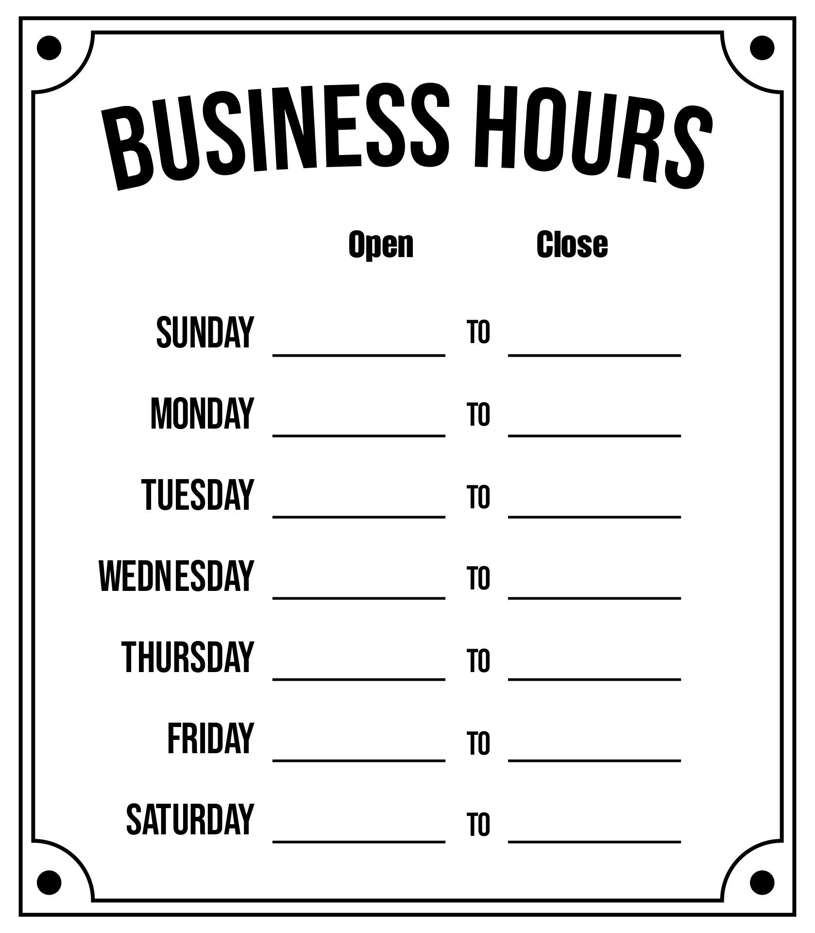 Office Hours Template Sign Social Media Template