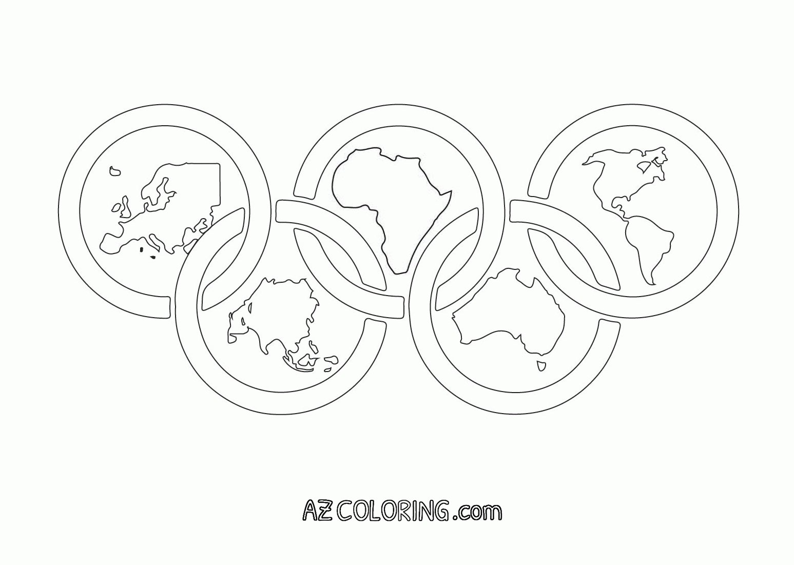 Olympic Rings Coloring Page Coloring Home