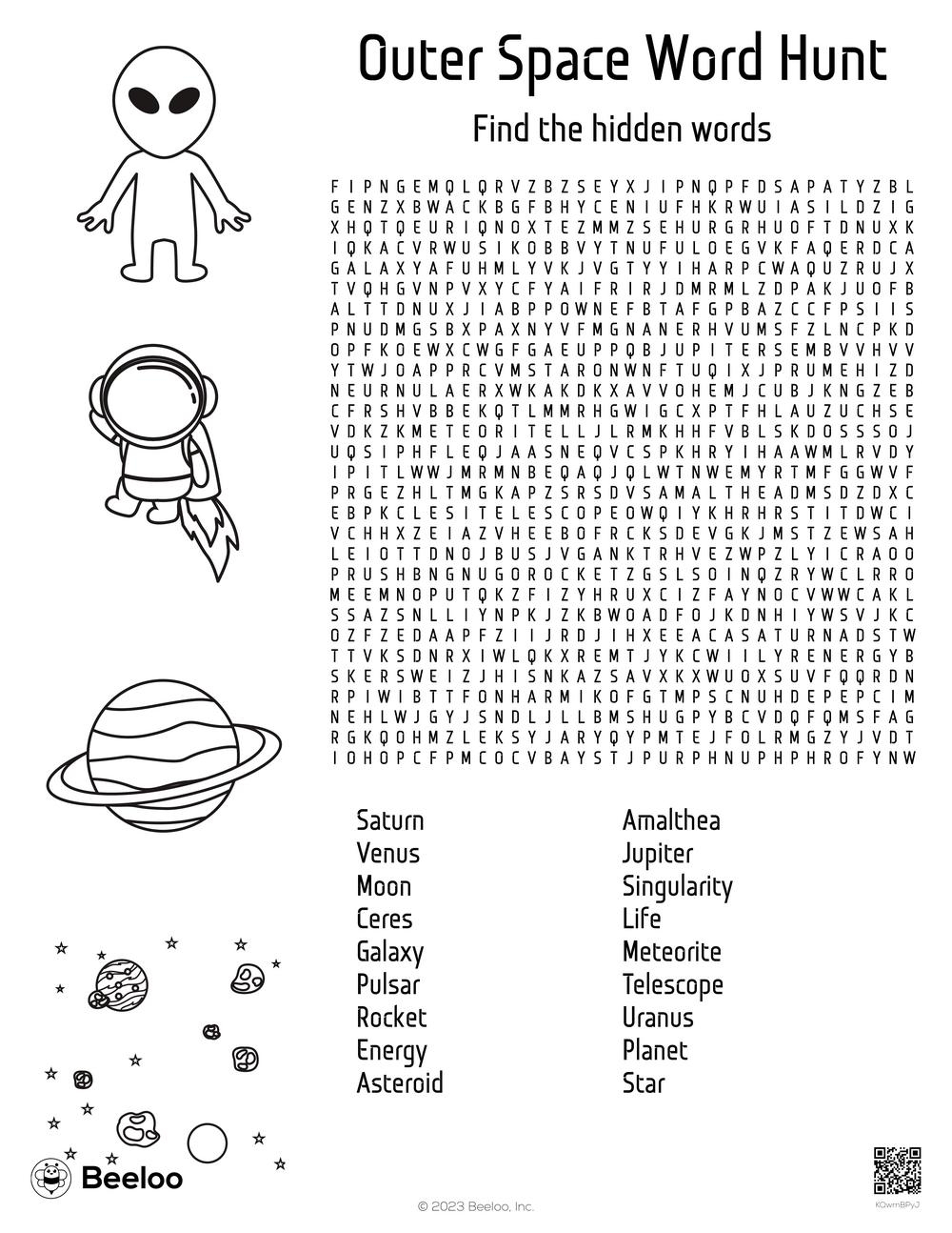 Outer Space Word Hunt Beeloo Printable Crafts For Kids KQwrnBPyJ 
