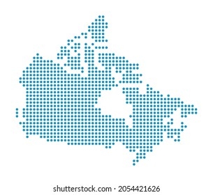 Outline Map Canada Dots Stock Vector Royalty Free 2054421626
