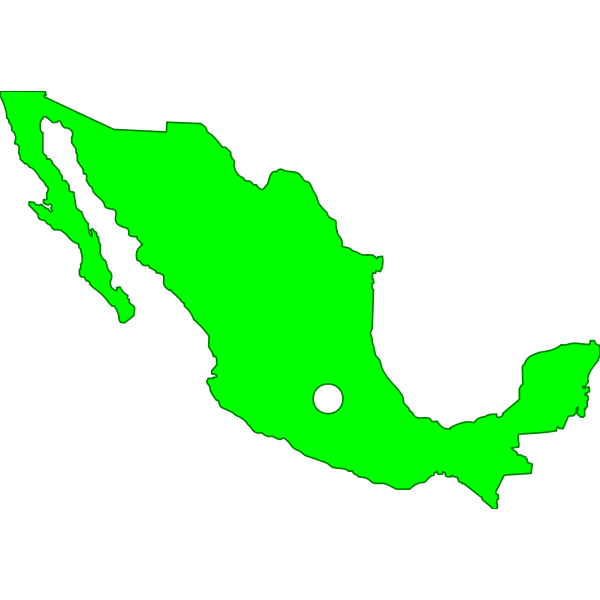 Outline Map Of Mexico Free SVG