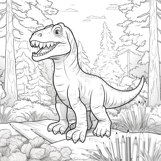 Page 7 37 000 Coloring Pages Dinosour Pictures