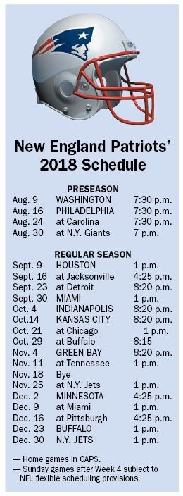Pats Schedule Printable