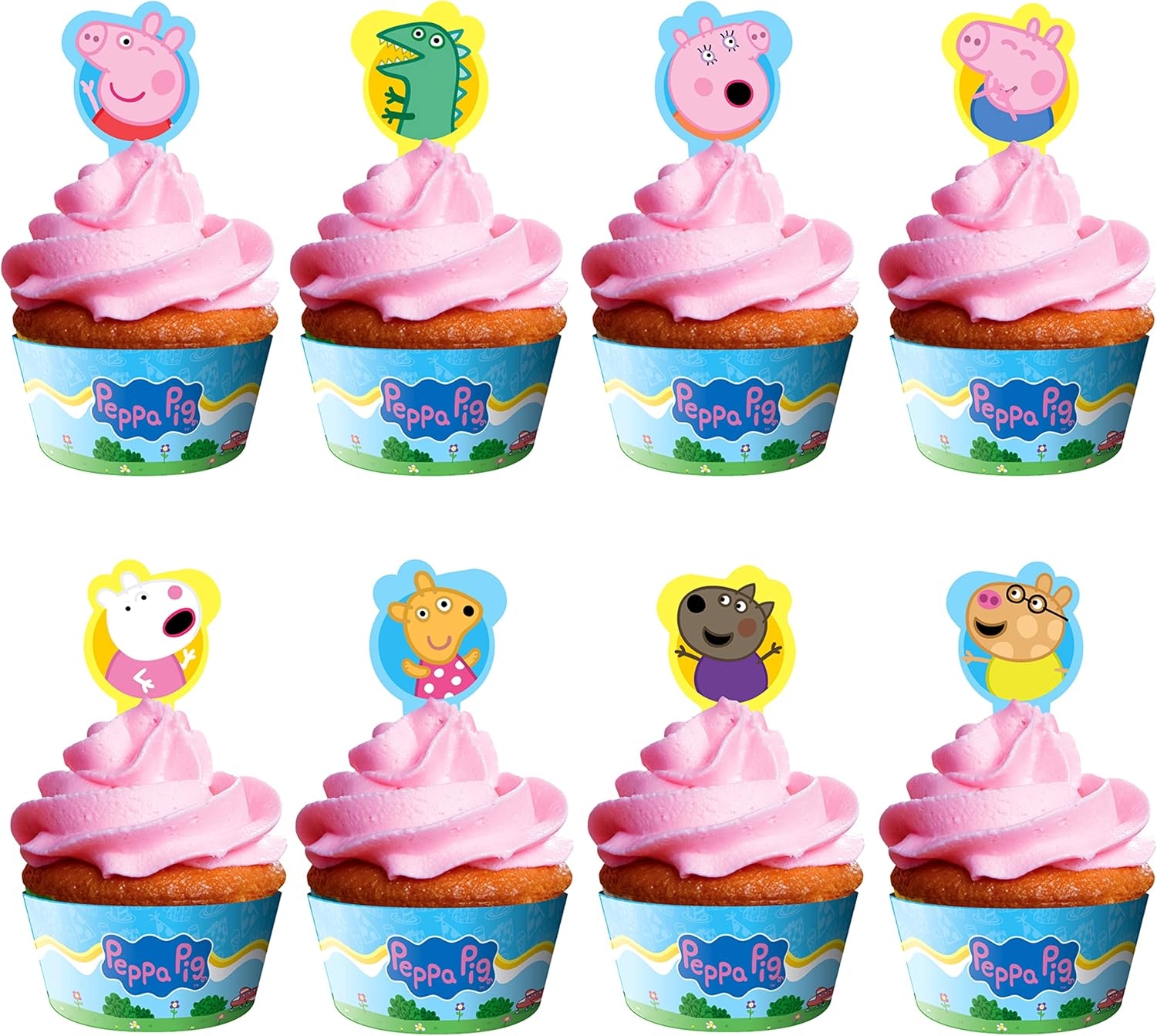 Peppa Pig Cupcake Toppers And Wrappers 24ct Peppa Pig Cupcake 