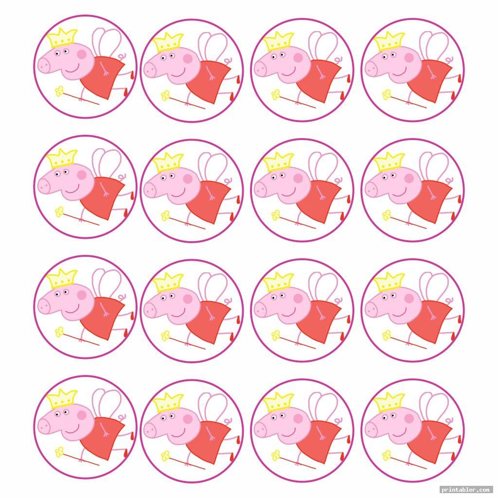 Peppa Pig Cupcake Toppers Printable Gridgit