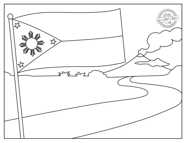 Philippine Flag Coloring Pages Pdf File Printable Sheets Flag