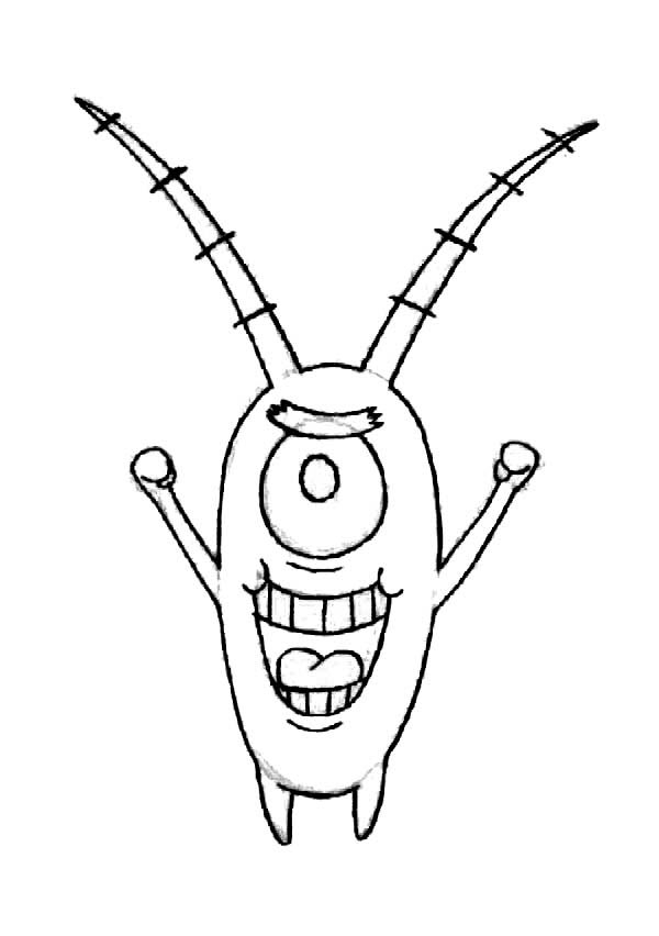 Picture Of Plankton Coloring Page NetArt Cute Coloring Pages