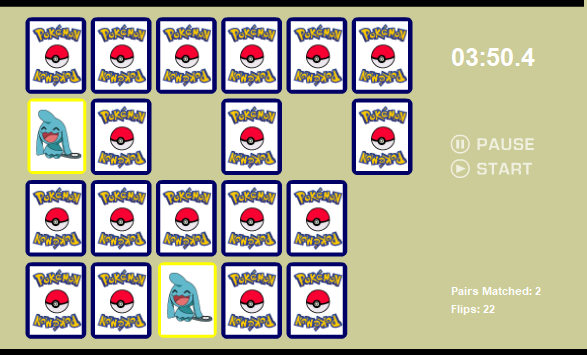 Pok mon Memory Game Play Online On Flash Museum 