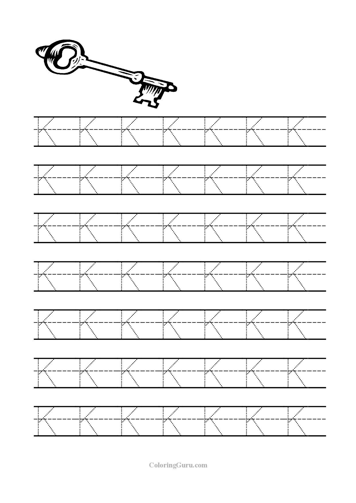 Pre K Letter Tracing Printouts Letter Tracing Worksheets