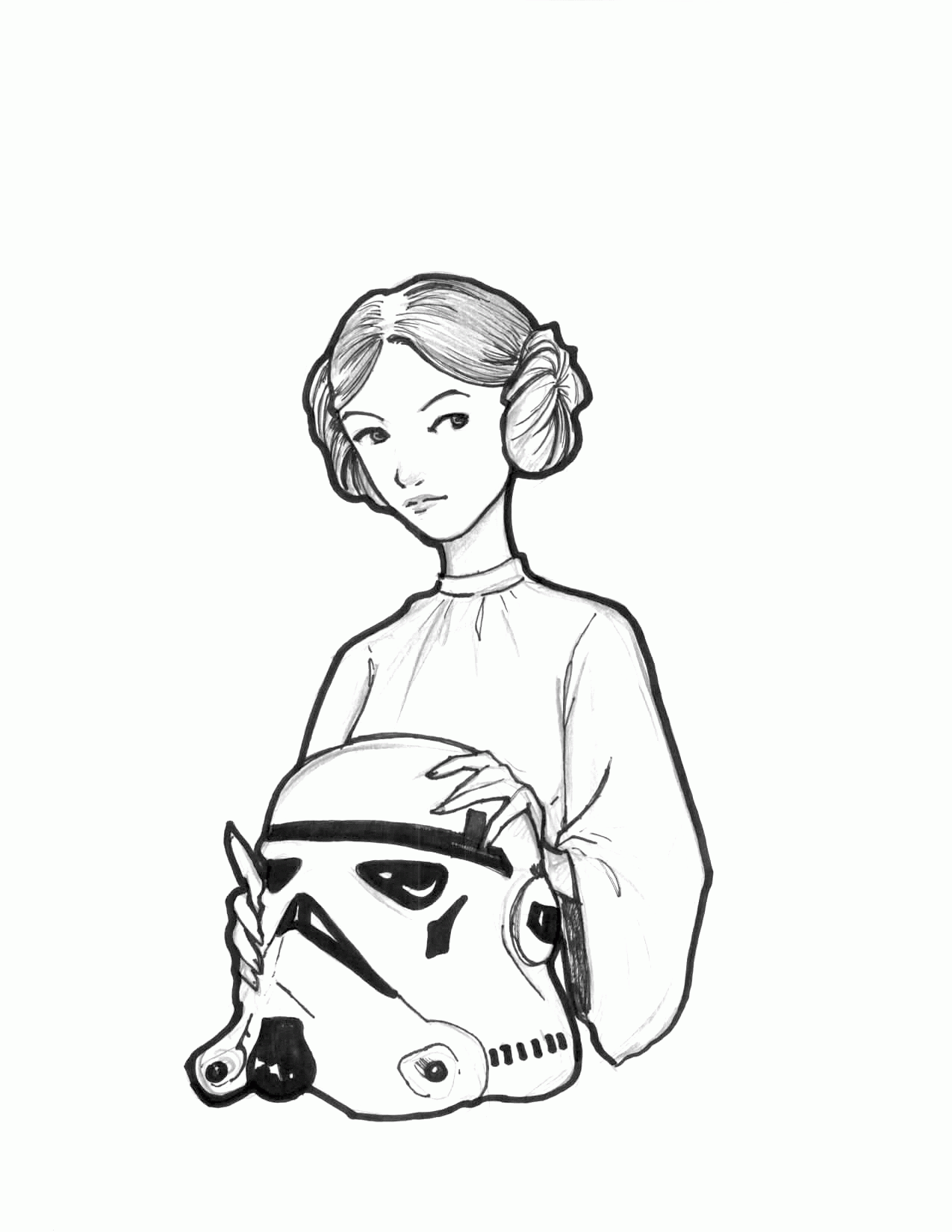 Princess Leia Coloring Pages Coloring Home