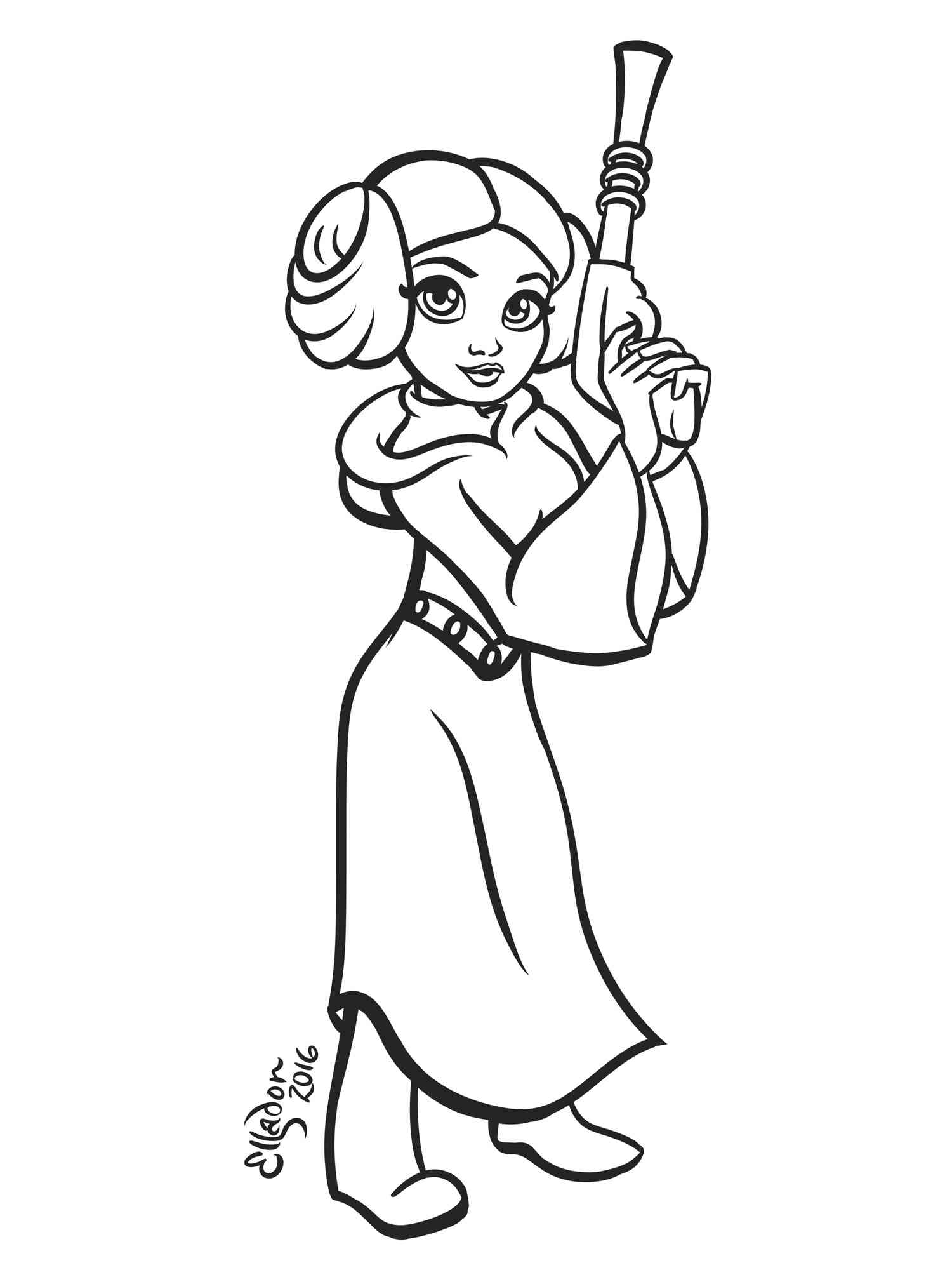 Princess Leia Coloring Pages Coloring Nation